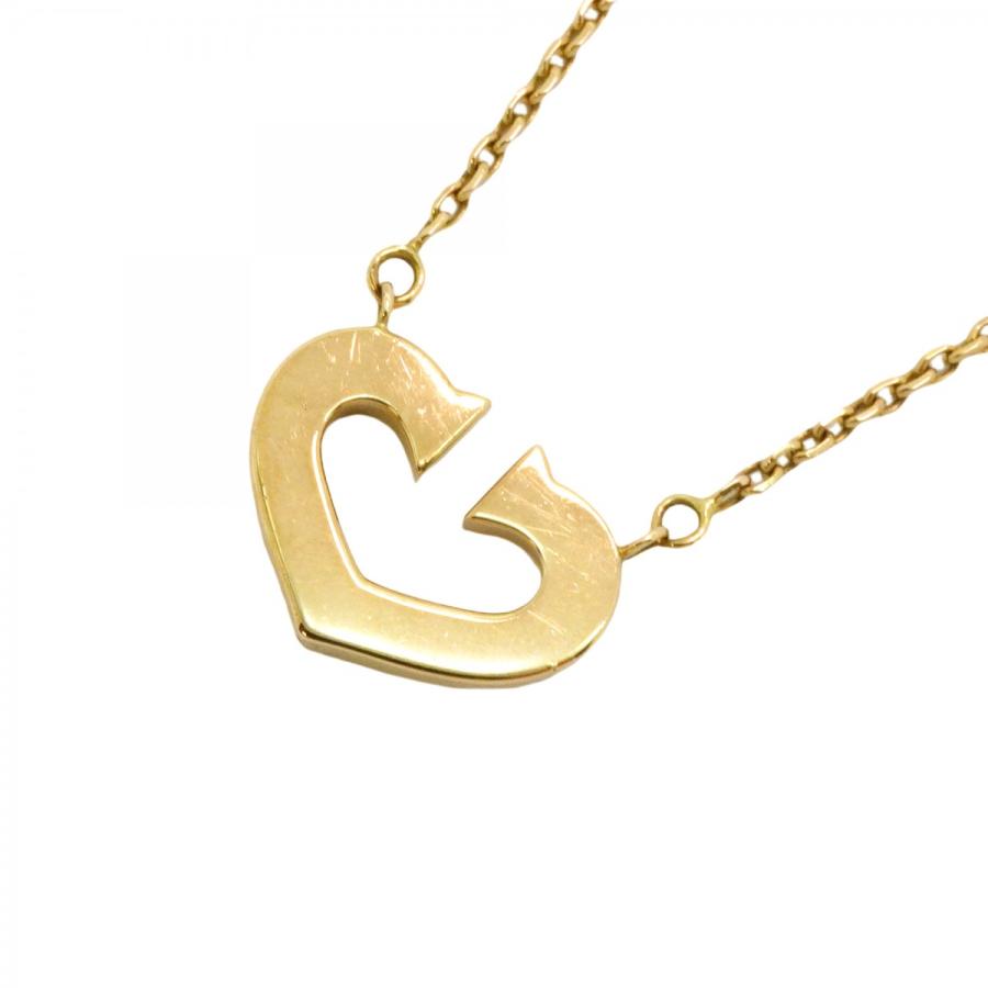 Cartier 【5jbb1073】カルティエ ネックレス Cハート K18YG イエロー 