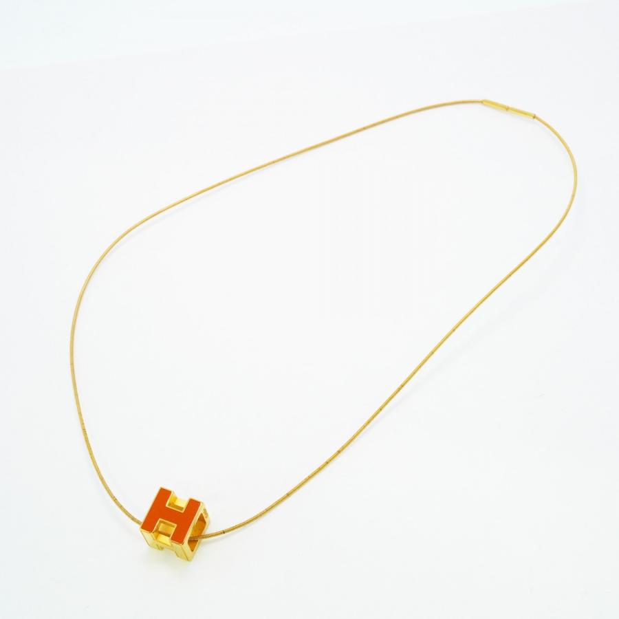 HERMES 【5jbb1130】エルメス ネックレス Hキューブ カージュド 