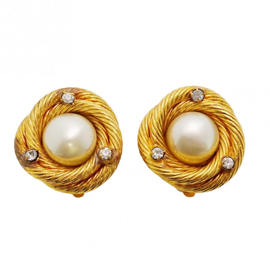 CHANEL 【5jbb1230】シャネル イヤリング ヴィンテージ 丸型 サークル 