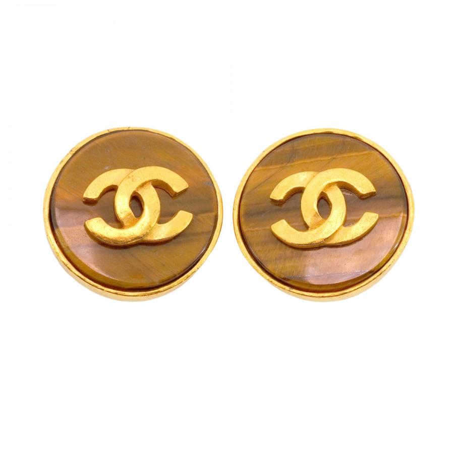 CHANEL 【5jcb0193】シャネル イヤリング ヴィンテージ ココマーク 丸 