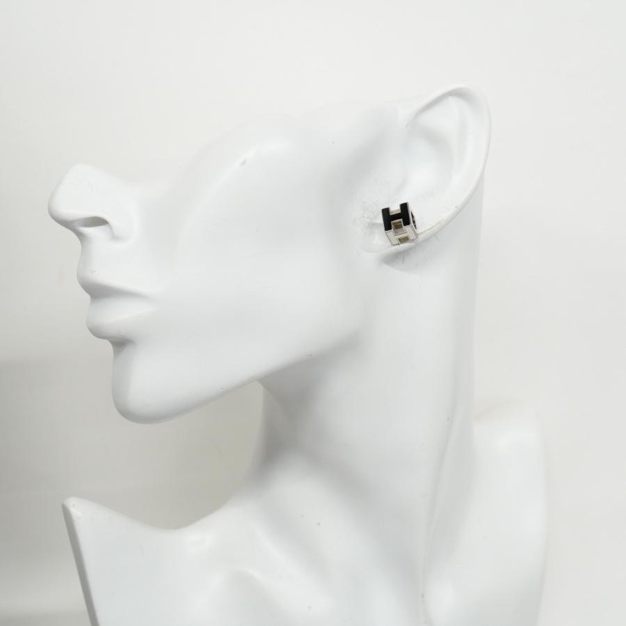 HERMES Hキューブ ネックレス ホワイトピアス片耳セット