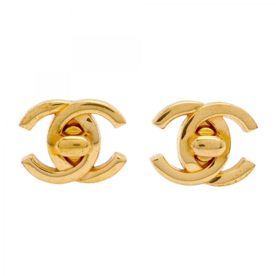 CHANEL 【5jcb0450】シャネル イヤリング ヴィンテージ ターンロック 