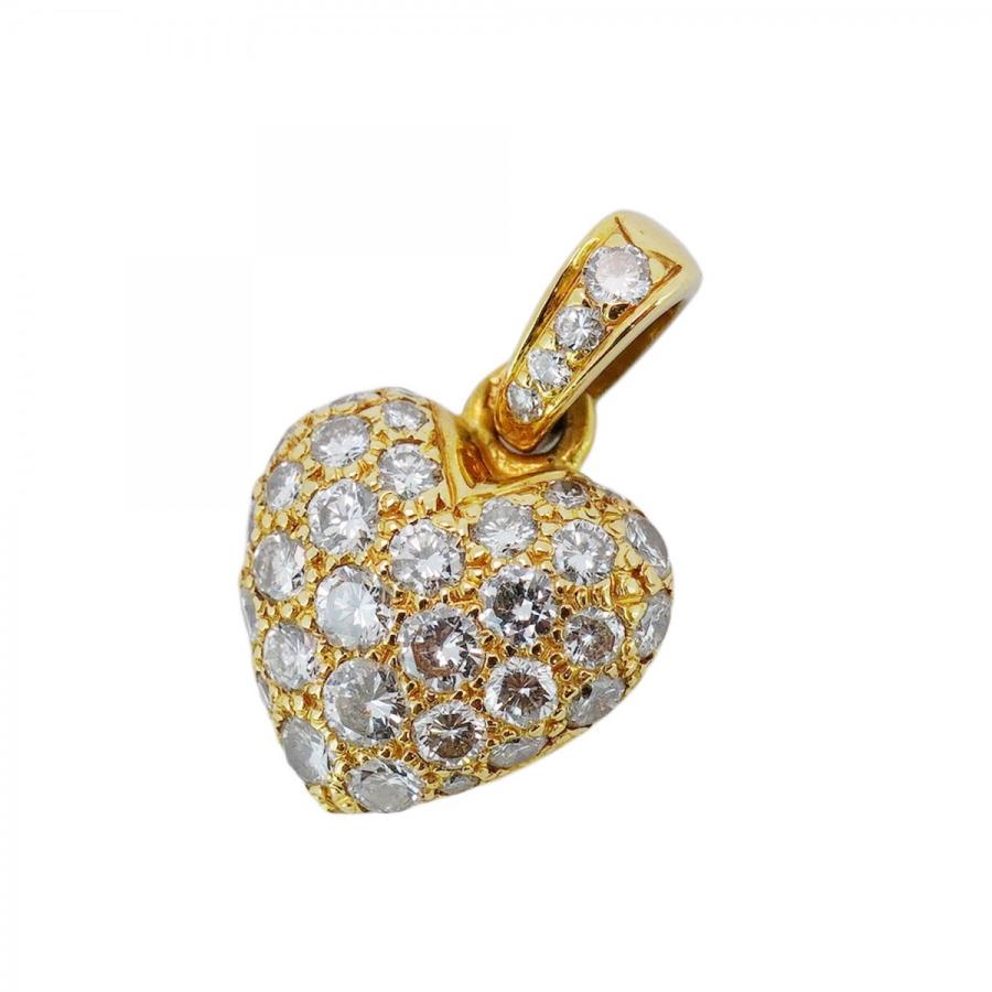Cartier 【5jcb0459】カルティエ ペンダントトップ ハート パヴェ 