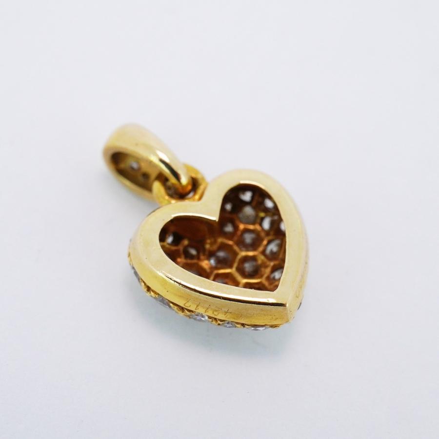 Cartier 【5jcb0459】カルティエ ペンダントトップ ハート パヴェ 