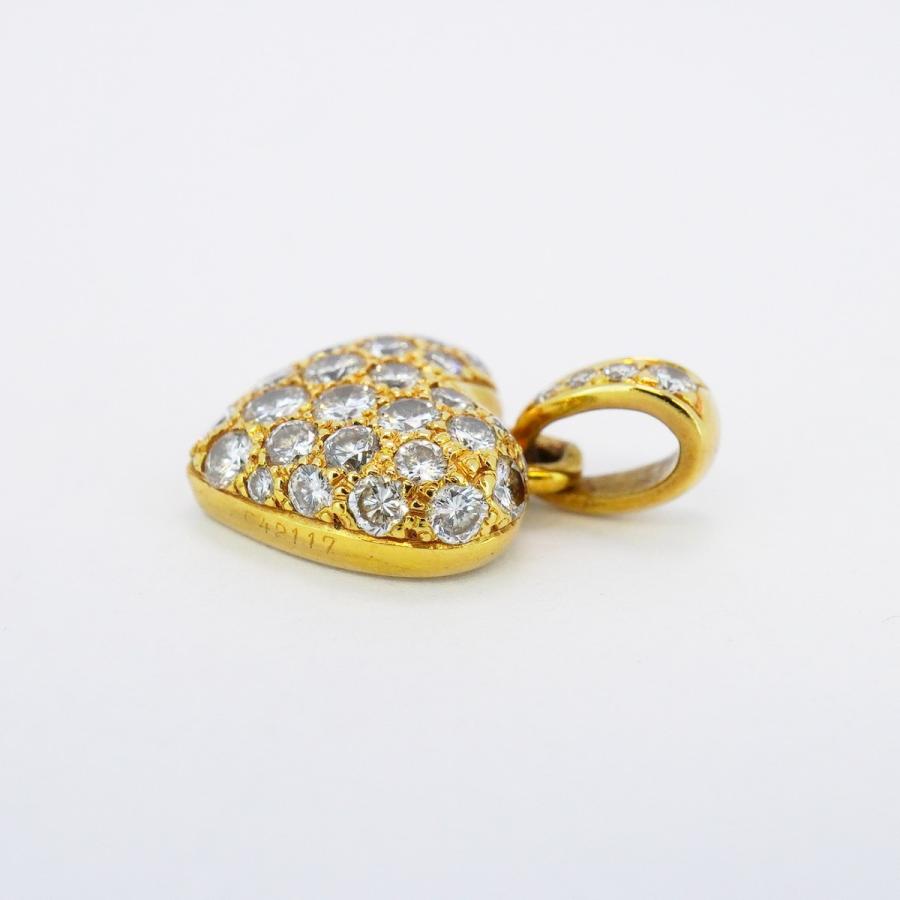 Cartier 【5jcb0459】カルティエ ペンダントトップ ハート パヴェ 