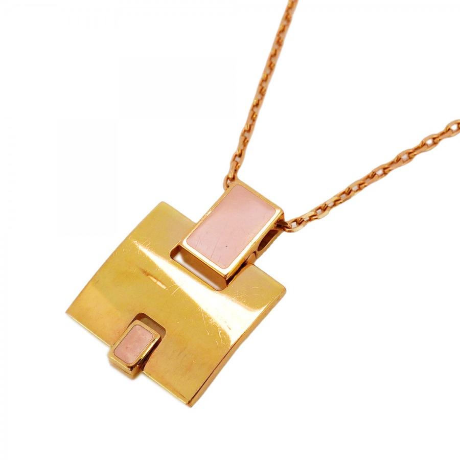 HERMES 【5jcb0614】エルメス ネックレス アイリーン GPメッキ ピンク  