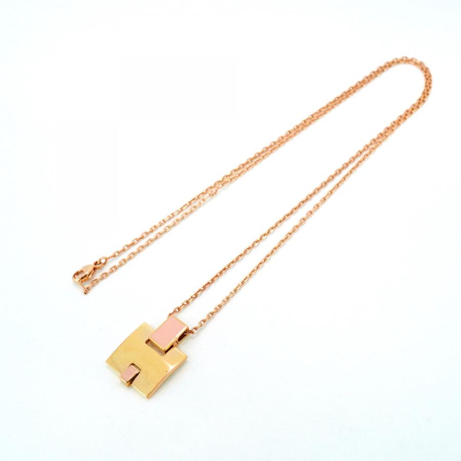 HERMES 【5jcb0614】エルメス ネックレス アイリーン GPメッキ ピンク  