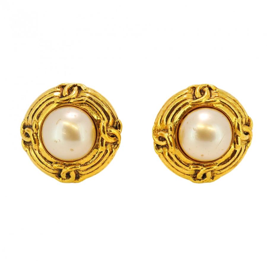 CHANEL シャネル イヤリング フェイクパール ココ ココマーク