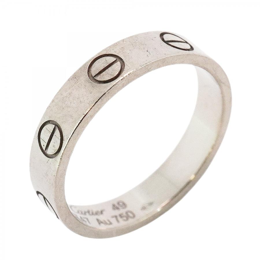 Cartier 【5jdb0045】カルティエ リング ミニラブ K18WG ホワイト  