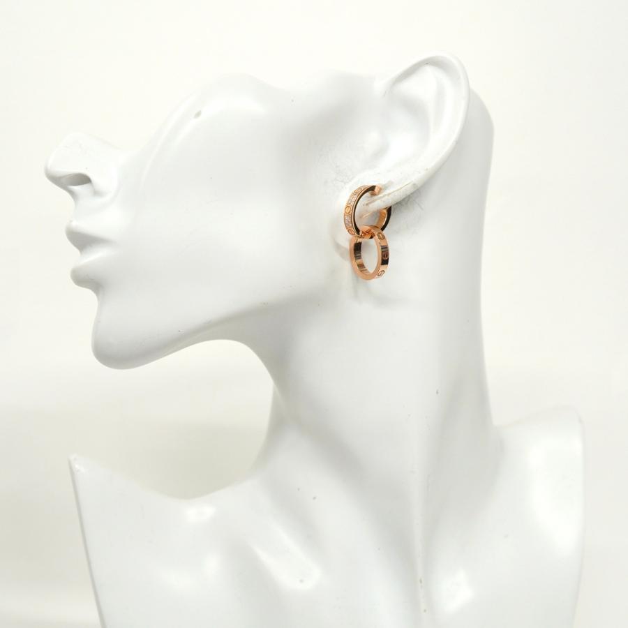 Cartier ☆SALE【5jdb0233】カルティエ ピアス ラブ セミパヴェ Cartier ☆SALE【5jdb0233】カルティエ ピアス ラブ セミパヴェ