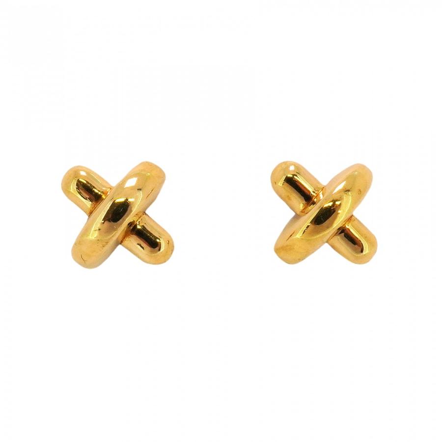 TIFFANY&Co. 【5jdb0837】ティファニー ピアス クロスステッチ K18YG  