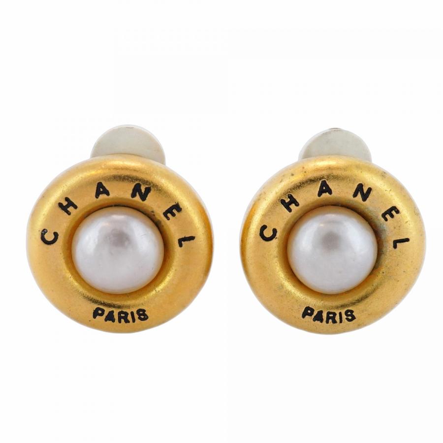 CHANEL 【5jdb1079】シャネル イヤリング ヴィンテージ シャネルロゴ  