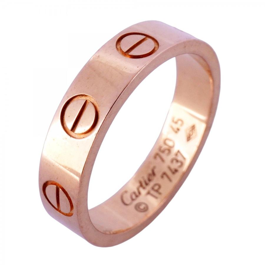Cartier 【5jdb1118】カルティエ リング ミニラブ K18PG ピンク  