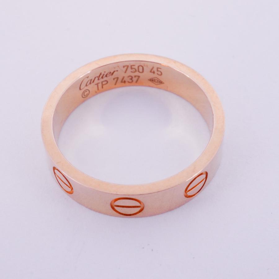 Cartier 【5jdb1118】カルティエ リング ミニラブ K18PG ピンク  