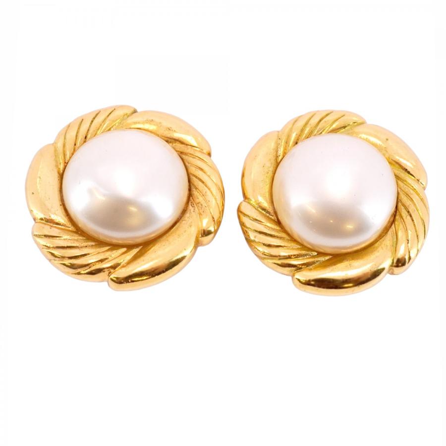 CHANEL 【5jdb1138】シャネル イヤリング ヴィンテージ GPメッキ  