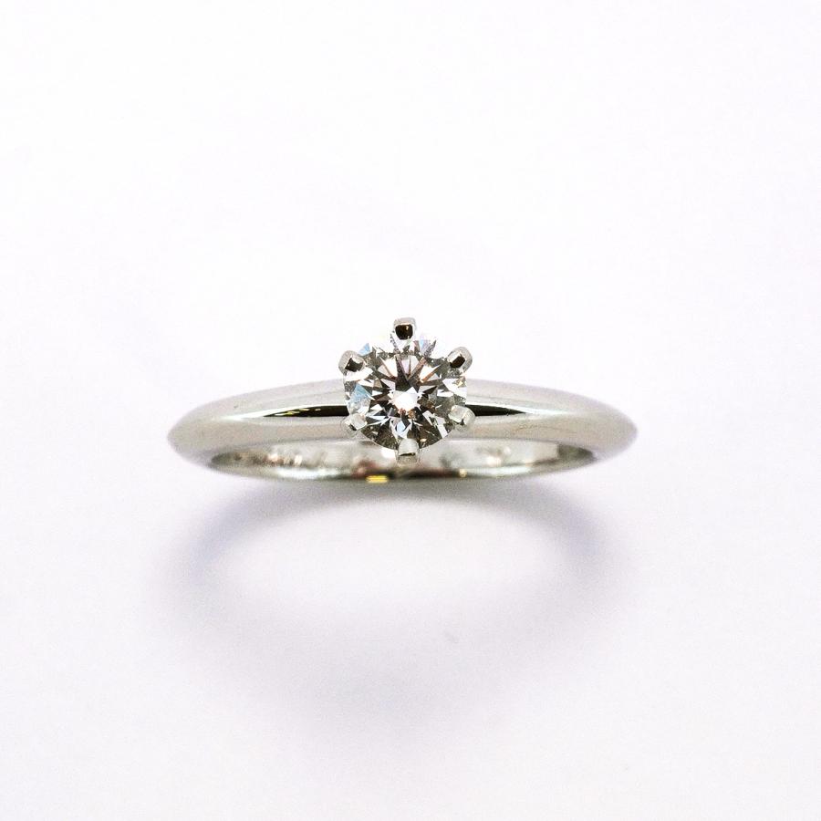 TIFFANY&Co. 【5jeb0089】ティファニー リング ソリティア 1PD Pt950  