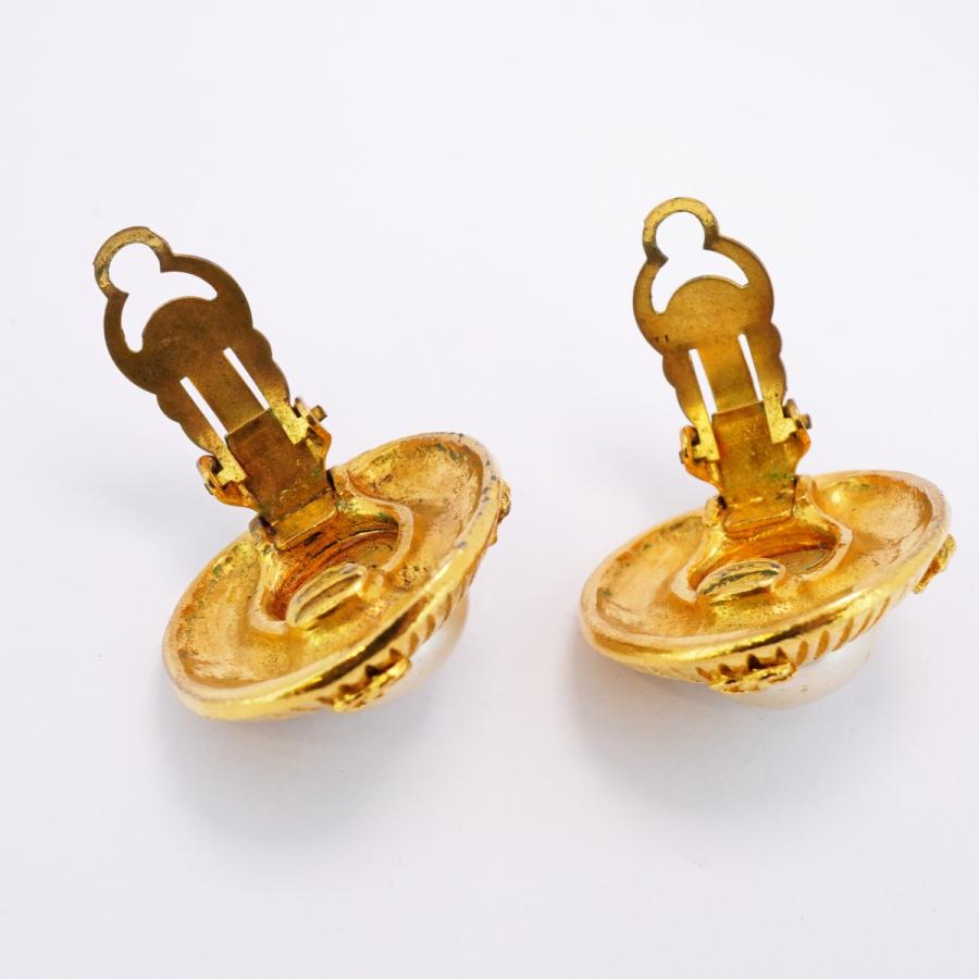 CHANEL 【5jeb0094】シャネル イヤリング ヴィンテージ ココマーク 丸  