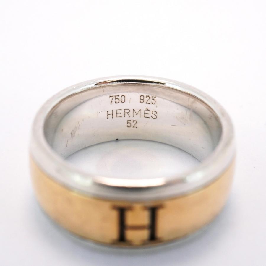 HERMES 【5jeb0101】エルメス リング Hロゴリング K18YG イエロー  