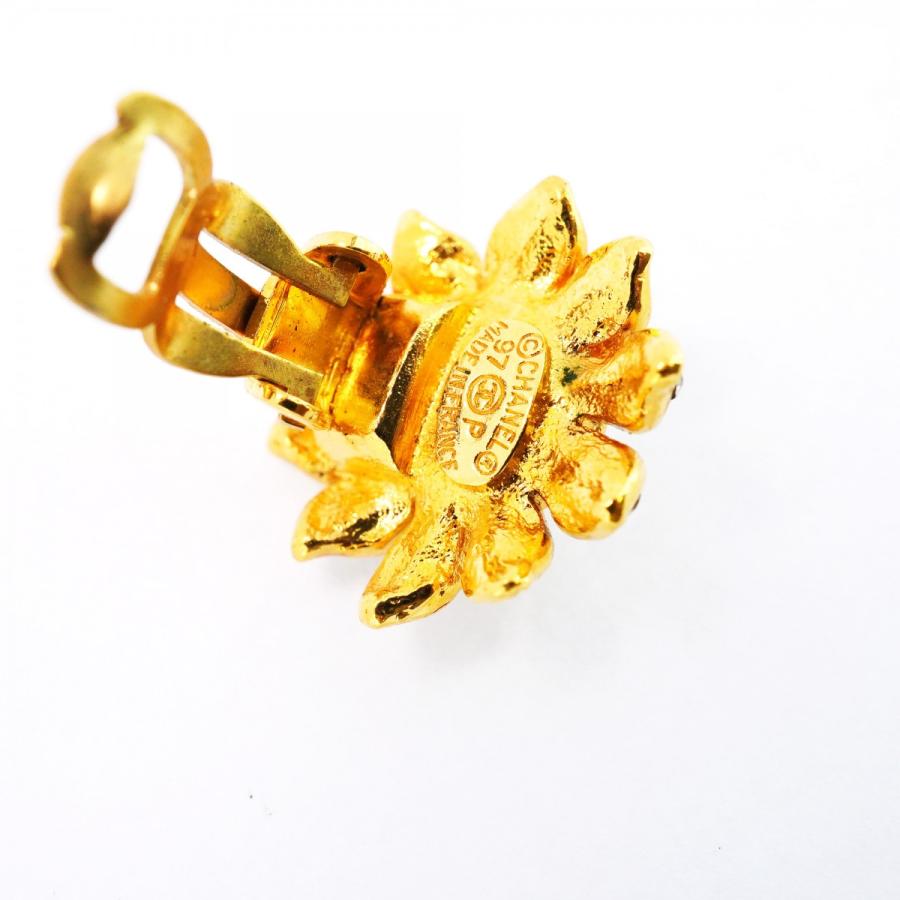 CHANEL 【5jeb0104】シャネル イヤリング ヴィンテージ フラワー  