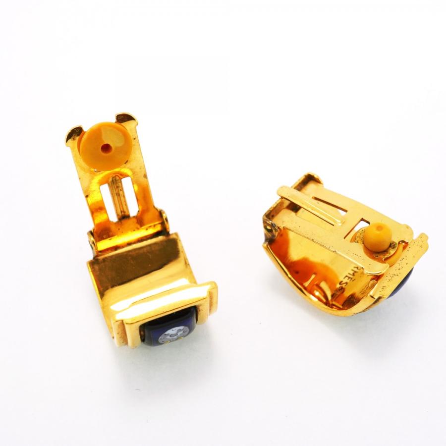 HERMES 【5jeb0105】エルメス イヤリング エマイユ GPメッキ 七宝焼き  