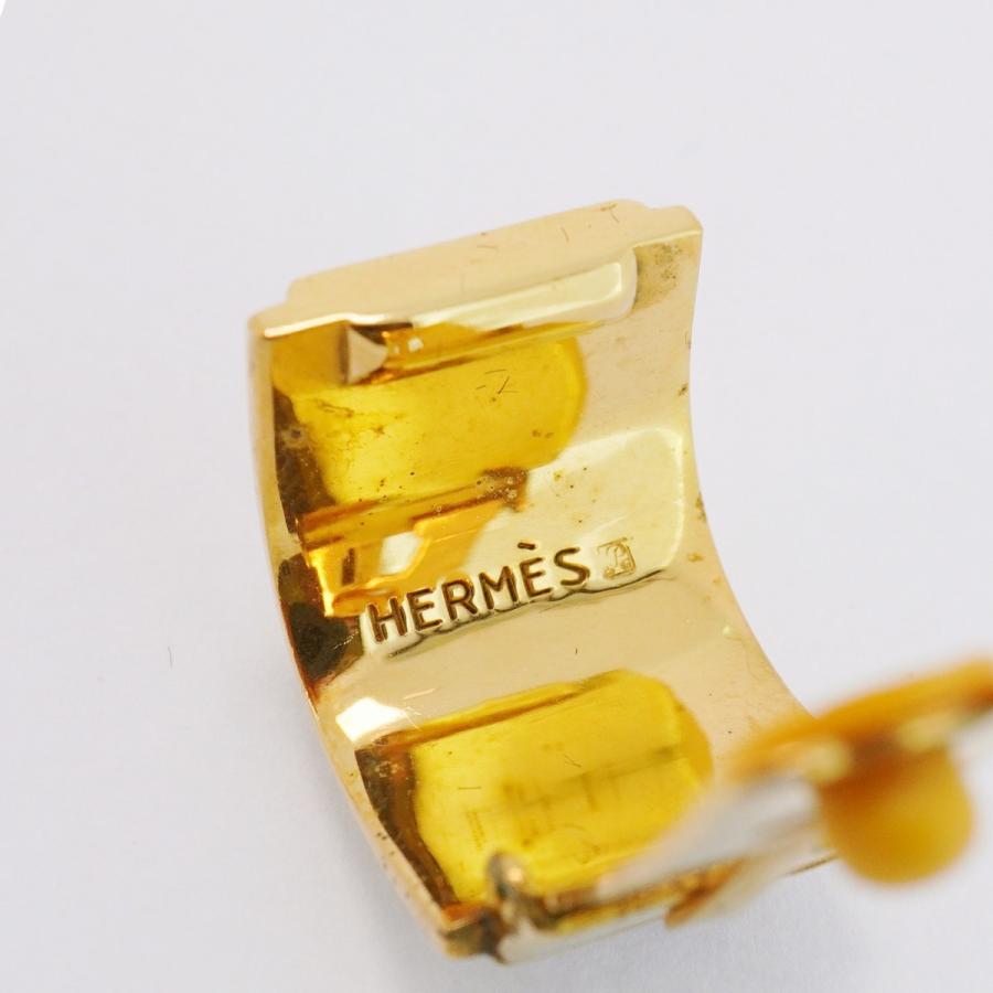 HERMES 【5jeb0105】エルメス イヤリング エマイユ GPメッキ 七宝焼き  
