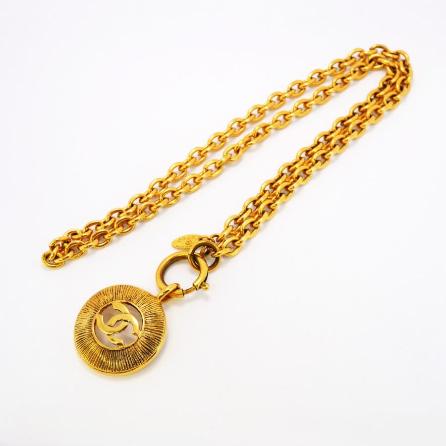 CHANEL 【5jeb0128】シャネル ネックレス ヴィンテージ ココマーク 丸  