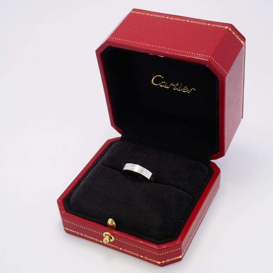 Cartier 【5jeb0155】カルティエ リング ミニラブ 1PD K18WG ホワイト  
