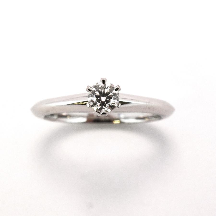 TIFFANY&Co. 【5jeb0158】ティファニー リング ソリティア 1PD Pt950  