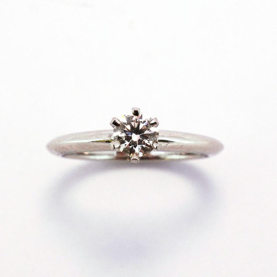 TIFFANY&Co. 【5jeb0159】ティファニー リング ソリティア 1PD Pt950  