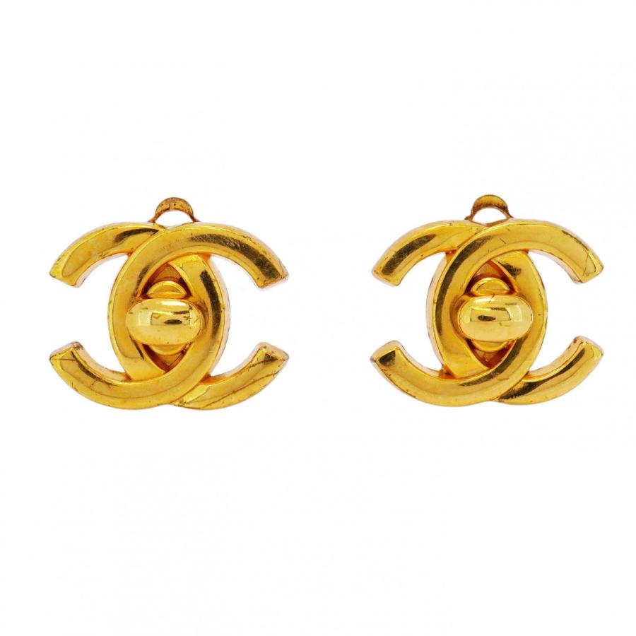 CHANEL 【5jeb0206】シャネル イヤリング ヴィンテージ ターンロック  