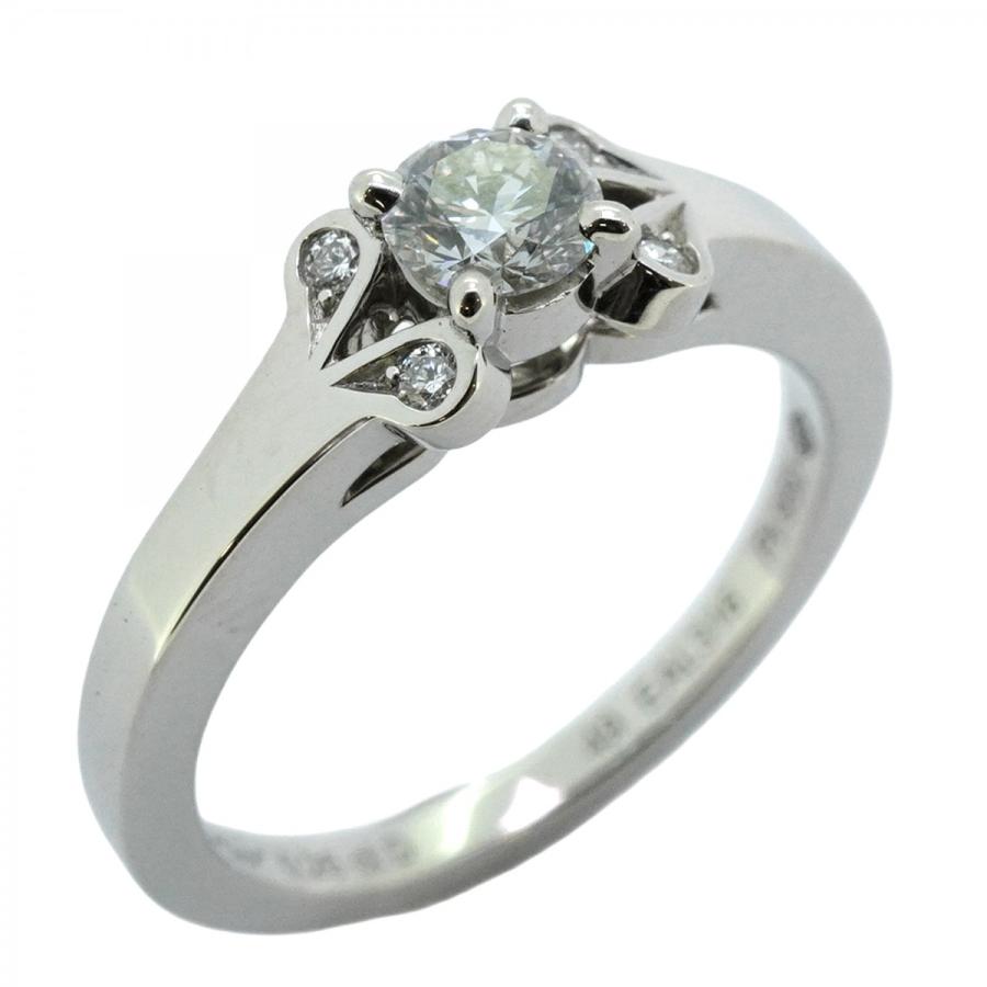 Cartier 【5jeb0218】カルティエ リング ソリテール バレリーナ Pt950  