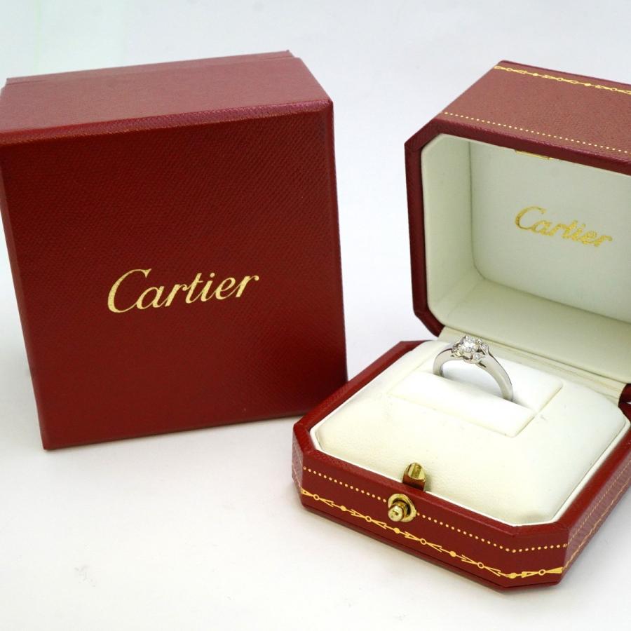 Cartier 【5jeb0218】カルティエ リング ソリテール バレリーナ Pt950  