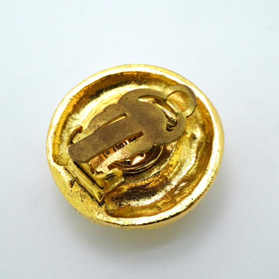 CHANEL 【5jeb0251】シャネル イヤリング ヴィンテージ マトラッセ 丸  