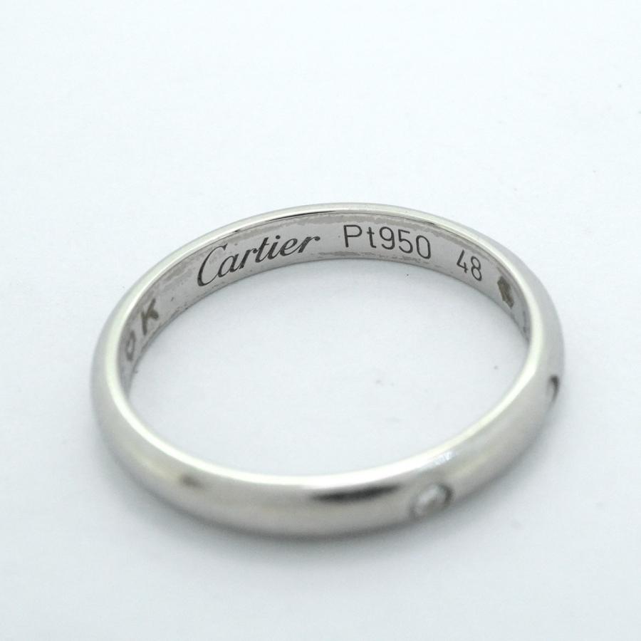Cartier 【5jeb0270】カルティエ リング ウェディングリング 3PD Pt950  