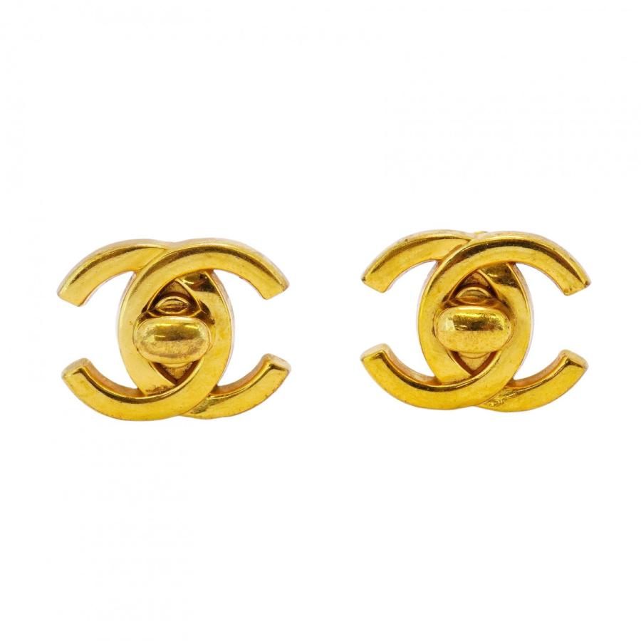 CHANEL 【5jeb0291】シャネル イヤリング ヴィンテージ ターンロック  
