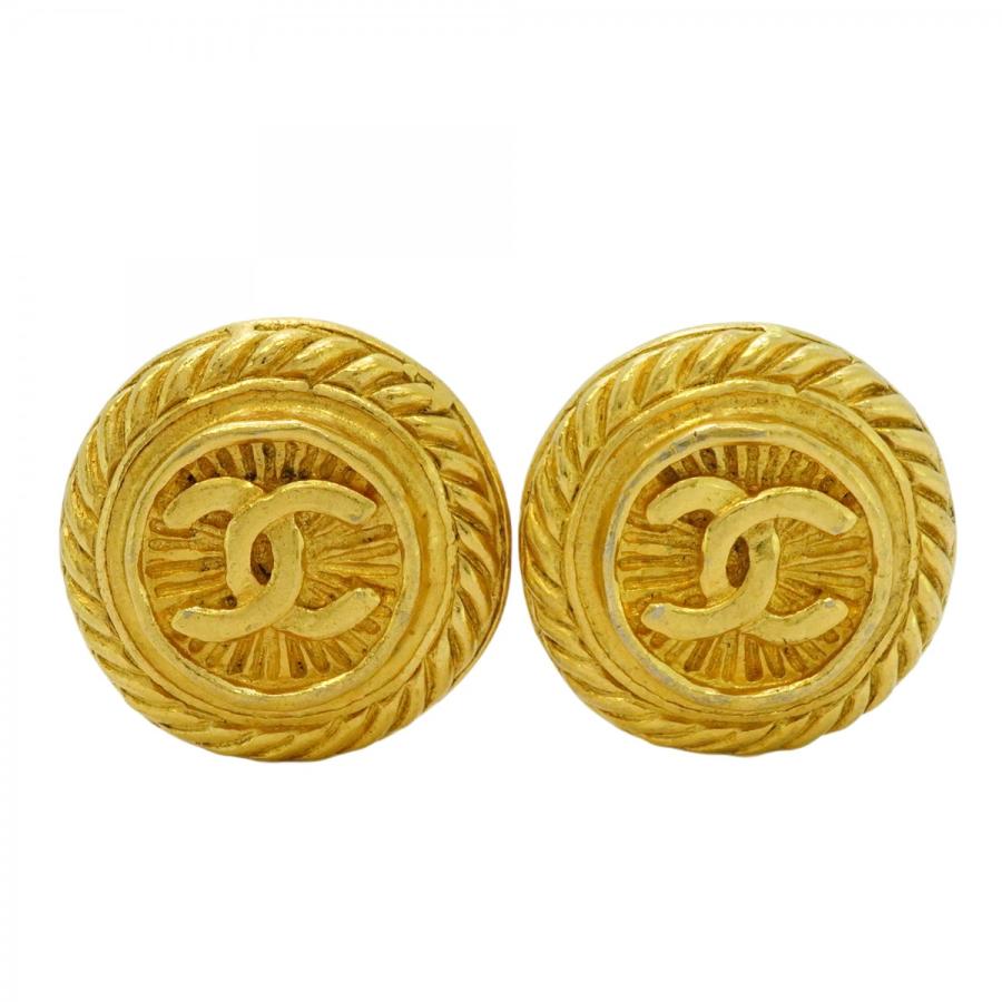 CHANEL 【5jeb0319】シャネル イヤリング ヴィンテージ ココマーク 丸  