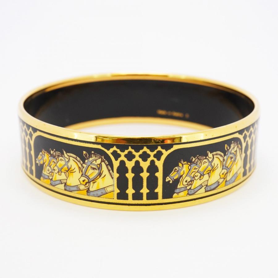 HERMES ☆最終価格☆SALE【5jeb0351】エルメス バングル エマイユGM 馬