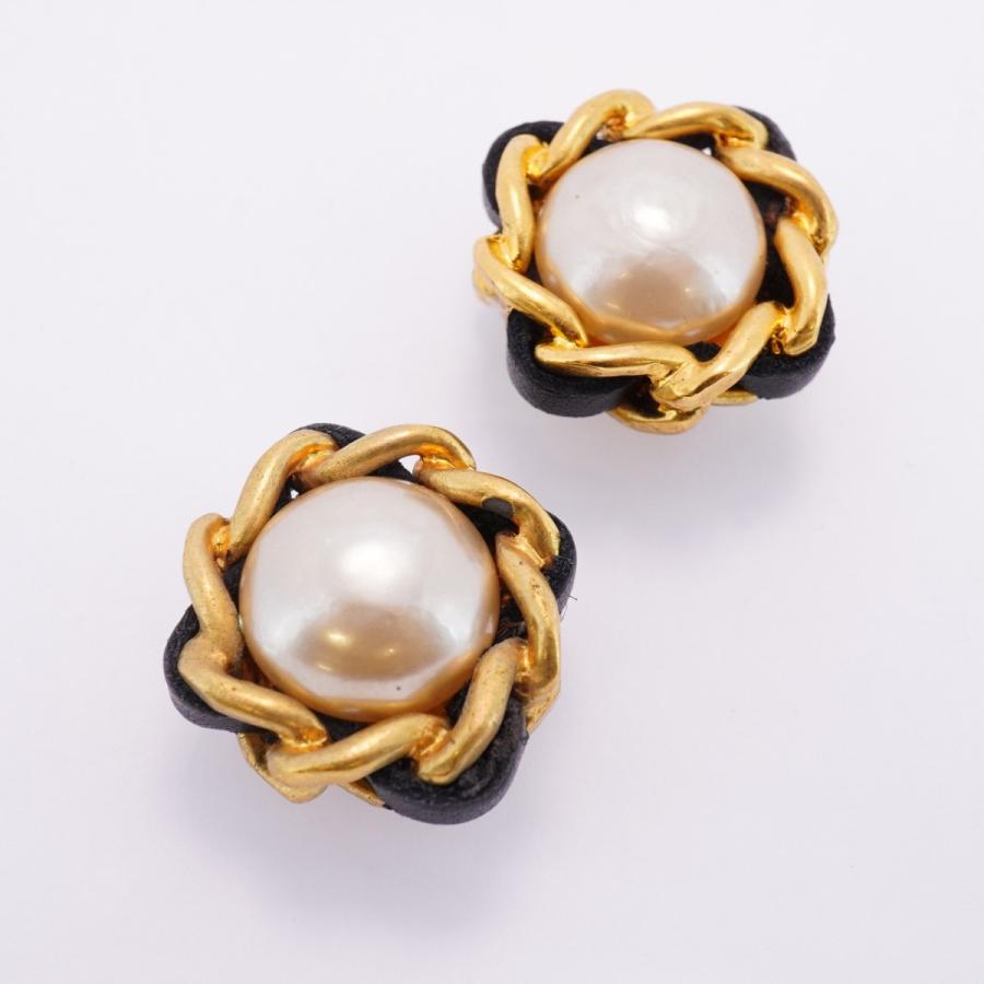 CHANEL 【5jeb0383】シャネル イヤリング ヴィンテージ GPメッキ  