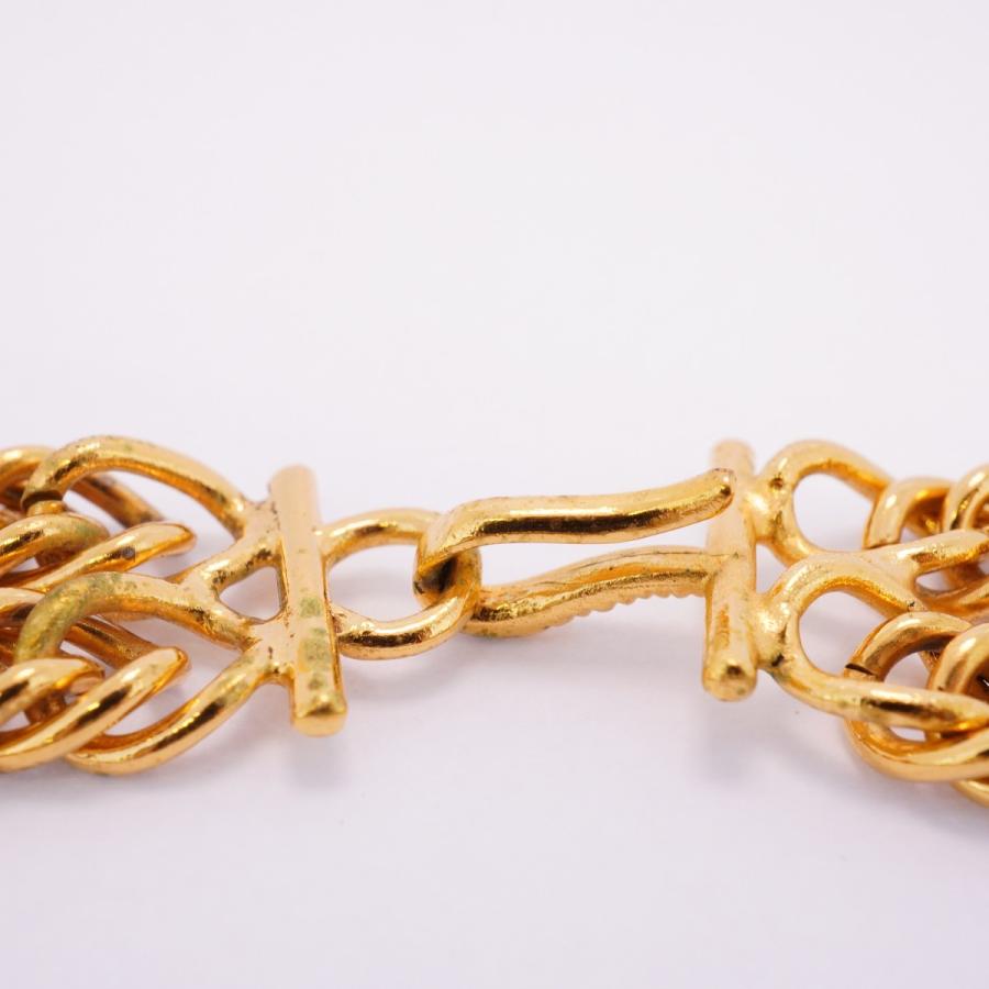 CHANEL 【5jeb0404】シャネル ネックレス ヴィンテージ ライオン GP  