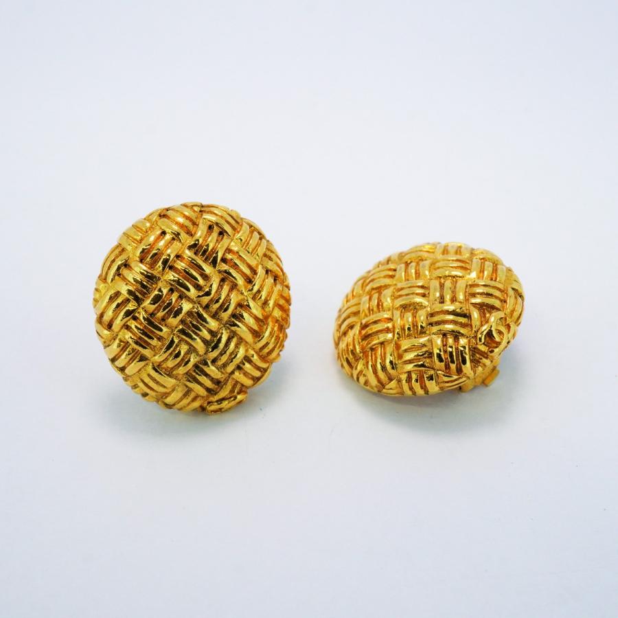 CHANEL 【5jeb0432】シャネル イヤリング ヴィンテージ ココマーク 丸  