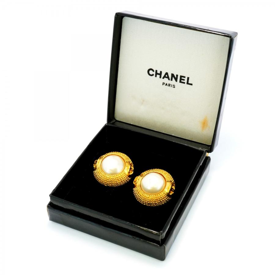 CHANEL 【5jeb0445】シャネル イヤリング ヴィンテージ ココマーク 丸  