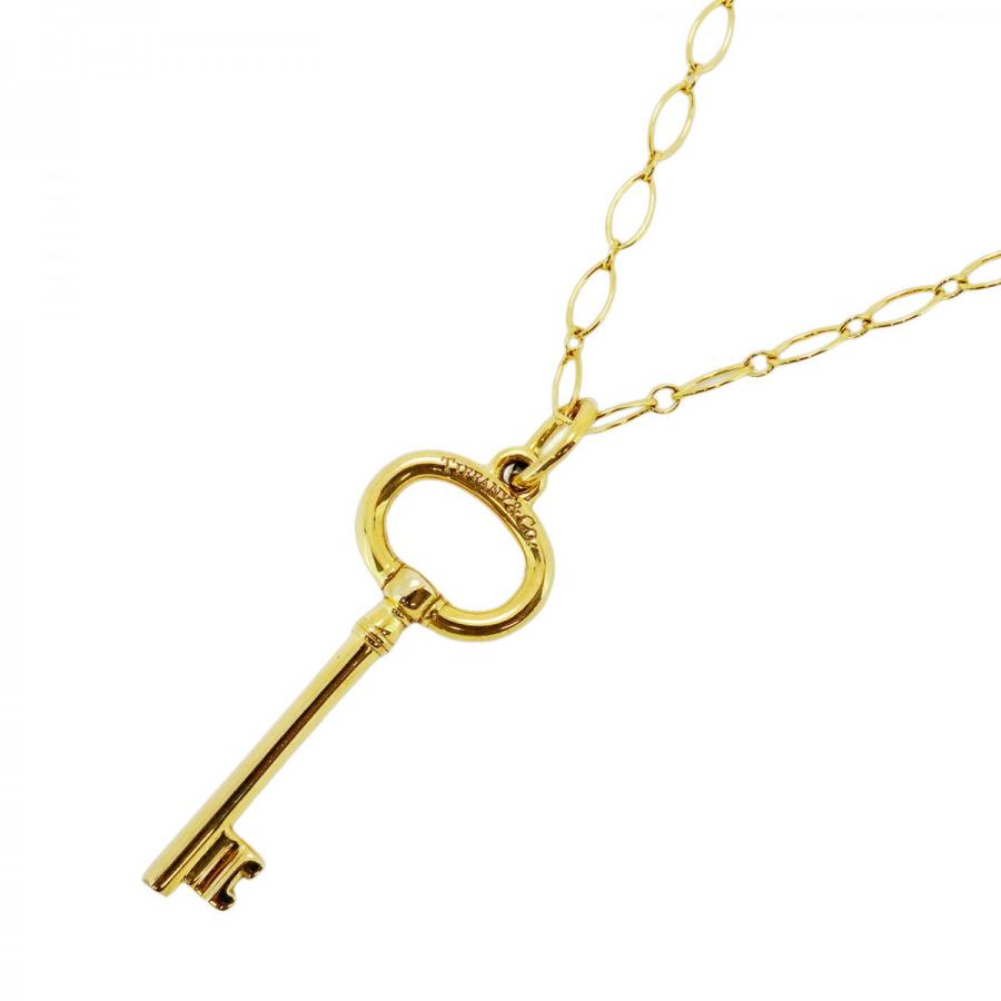TIFFANY&Co. 【5jeb0450】ティファニー ネックレス オーバルキー K18YG  