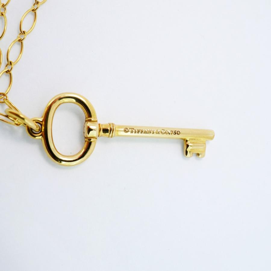 TIFFANY&Co. 【5jeb0450】ティファニー ネックレス オーバルキー K18YG  