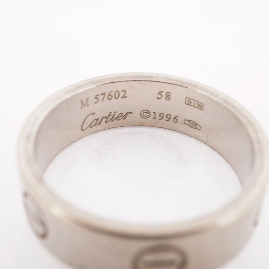 Cartier 【5jeb0526】カルティエ リング ラブ K18WG ホワイトゴールド  