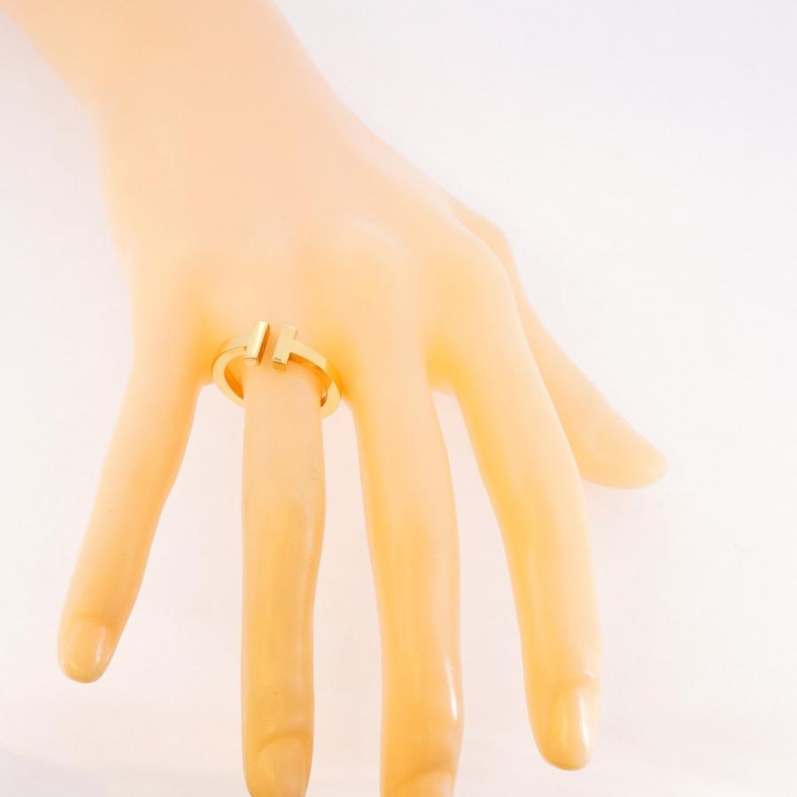 TIFFANY&Co. 【5jeb0534】ティファニー リング Tスクエア K18YG  