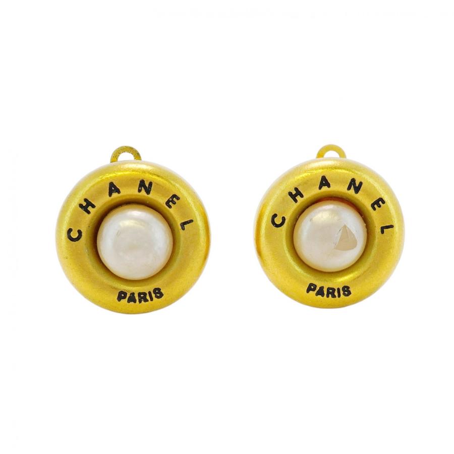 CHANEL 【5jeb0584】シャネル イヤリング ヴィンテージ シャネルロゴ  
