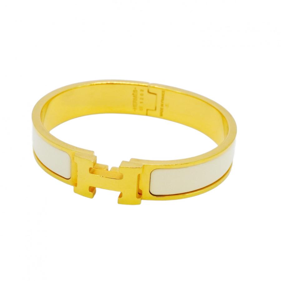 HERMES 【5jeb0592】エルメス バングル クリッククラックPM GPメッキ  