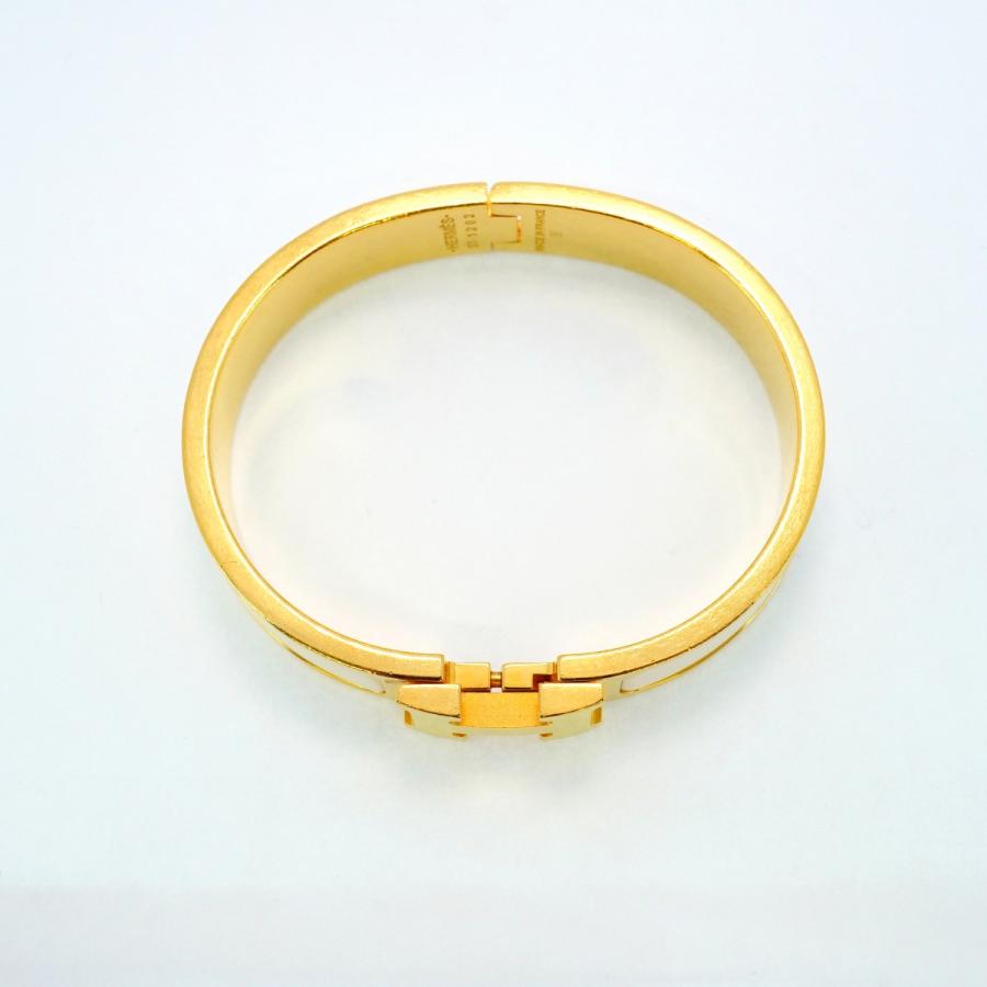 HERMES 【5jeb0592】エルメス バングル クリッククラックPM GPメッキ  