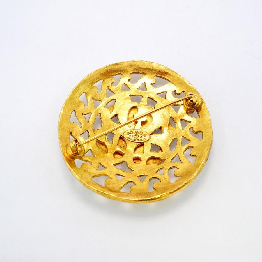 CHANEL 【5jeb0597】シャネル ブローチ ヴィンテージ ココマーク 丸型  