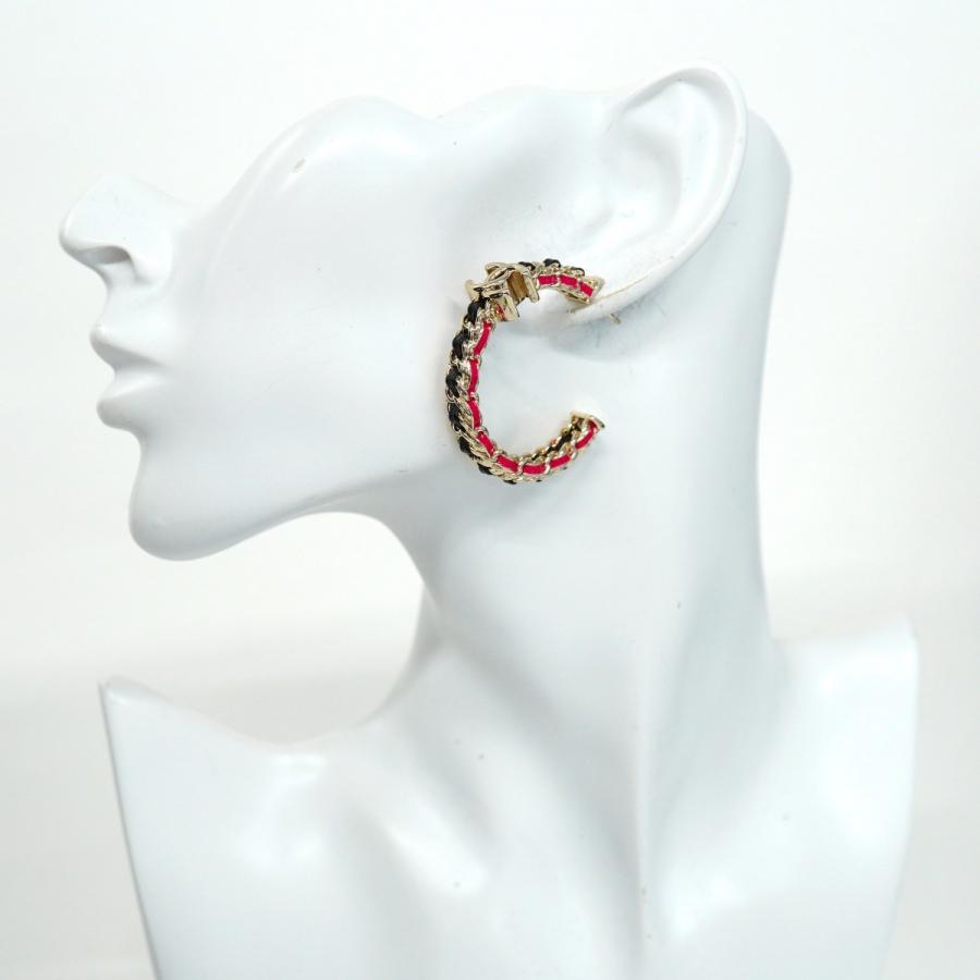 CHANEL 【5jeb0598】シャネル ピアス ココマーク フープ GPメッキ  